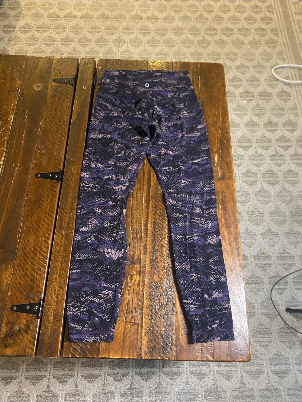 lululemon athletica Purple & Black Printed Leggings